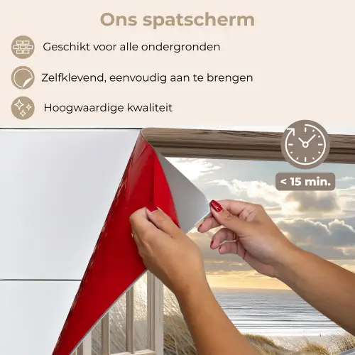 Doorkijk - Strand - Duinen - Zee - Natuur keuken achterwand spatscherm klein -spatscherm_NL