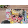 Expressief - Milkshake - Vrouw - Felle kleuren muismat rubber klein -closeup