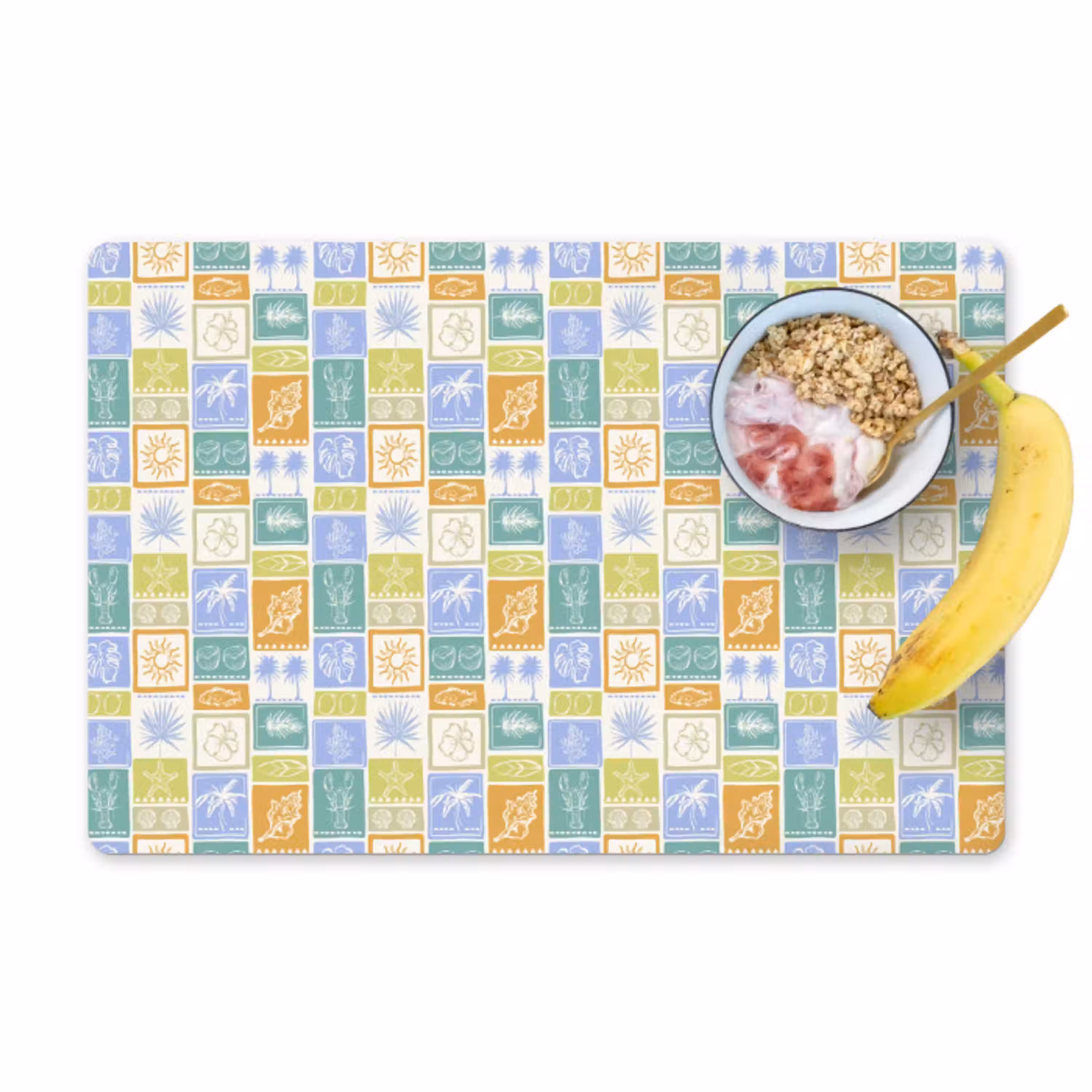 Nostalgisch - Kust - Zee  - Zon - Strand - Multi Placemat vinyl groot 368 -zzzproduct_Kitchenyeah-website