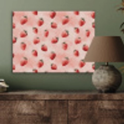 Aardbei - Patroon - Roze PET vilt klein 837 -sfeer2