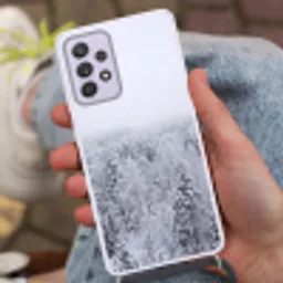 Bos - Sneeuw - Winter - Natuur - Wit Hoesje Samsung Galaxy A52 5G met koord klein -sfeer3