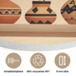 Vazen - Bloemen - Bladeren - Minimalistisch Akoestische PET Vilt - Rond klein -closeup_DE