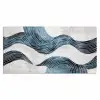 Lijnen - Golven - Abstract - Blauw Muismat XXL klein -3d_leeg