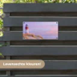 Vuurtoren - Duinen - Zonsondergang tuinposter los doek klein -sfeer3