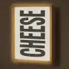 Kaas - Decoratie - Beige - Cheese Light Box met batterij (Wandlamp) middel -z3d_website