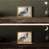 Zwart - Marmer - Luxe - Goud Light Box met kabel (Tafellamp) klein -sfeer3