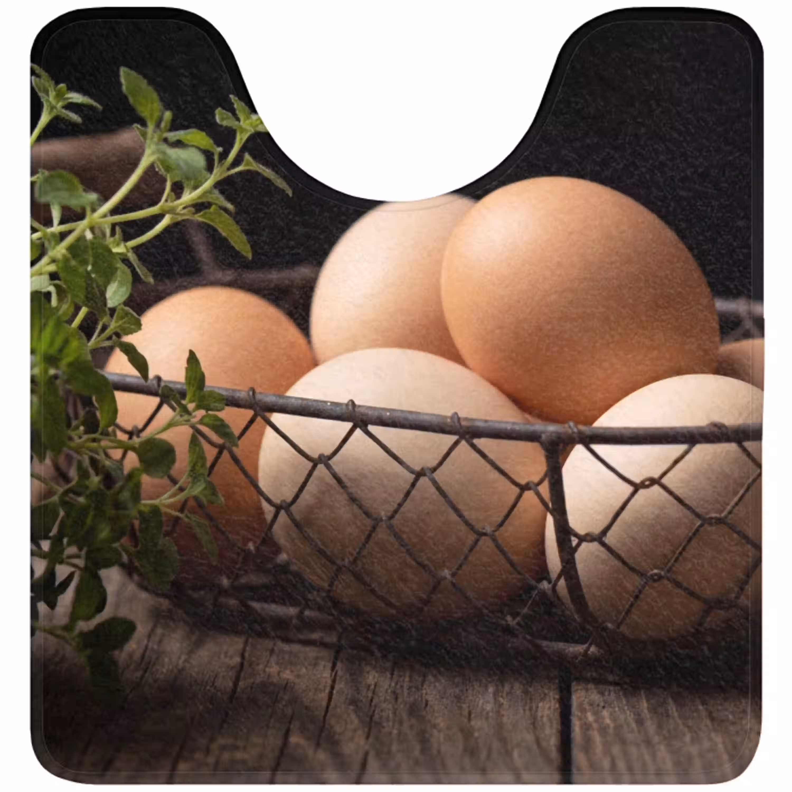 Eieren - Mand - Eten WCmat U-uitsnede middel -3d