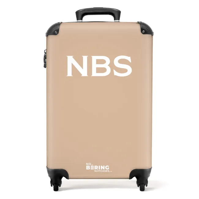 Suitcase - Sandstone with white letters