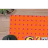 Cool - Stippen - Oranje muismat rubber klein -closeup