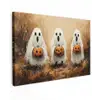 Halloween - Pompoen - Spook - Herfst Tuinposter op houten frame 2 cm dik klein -3d