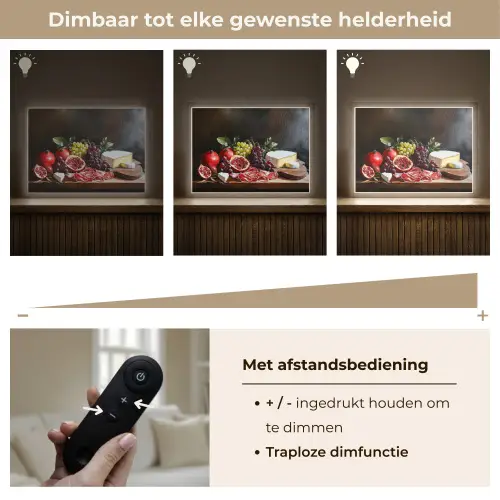 Borrelplank - Stilleven - Vintage Light Box met batterij (Wandlamp) middel -USP_dimbaarNL