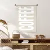 Wit - Koffie - Vintage - Decoratie Wandkleed katoen klein -sfeer5