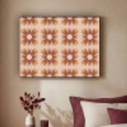 Ornament - Patroon - Oker Textielframe zwart klein 947 -sfeer1