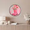 Roze - Bloemen - Cowboy Fotolijst rond zonder passe partout klein -sfeer3