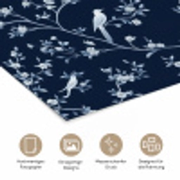 Grafisch - Bloesemtak - Blauw poster papier klein 62 -tcloseup_DE