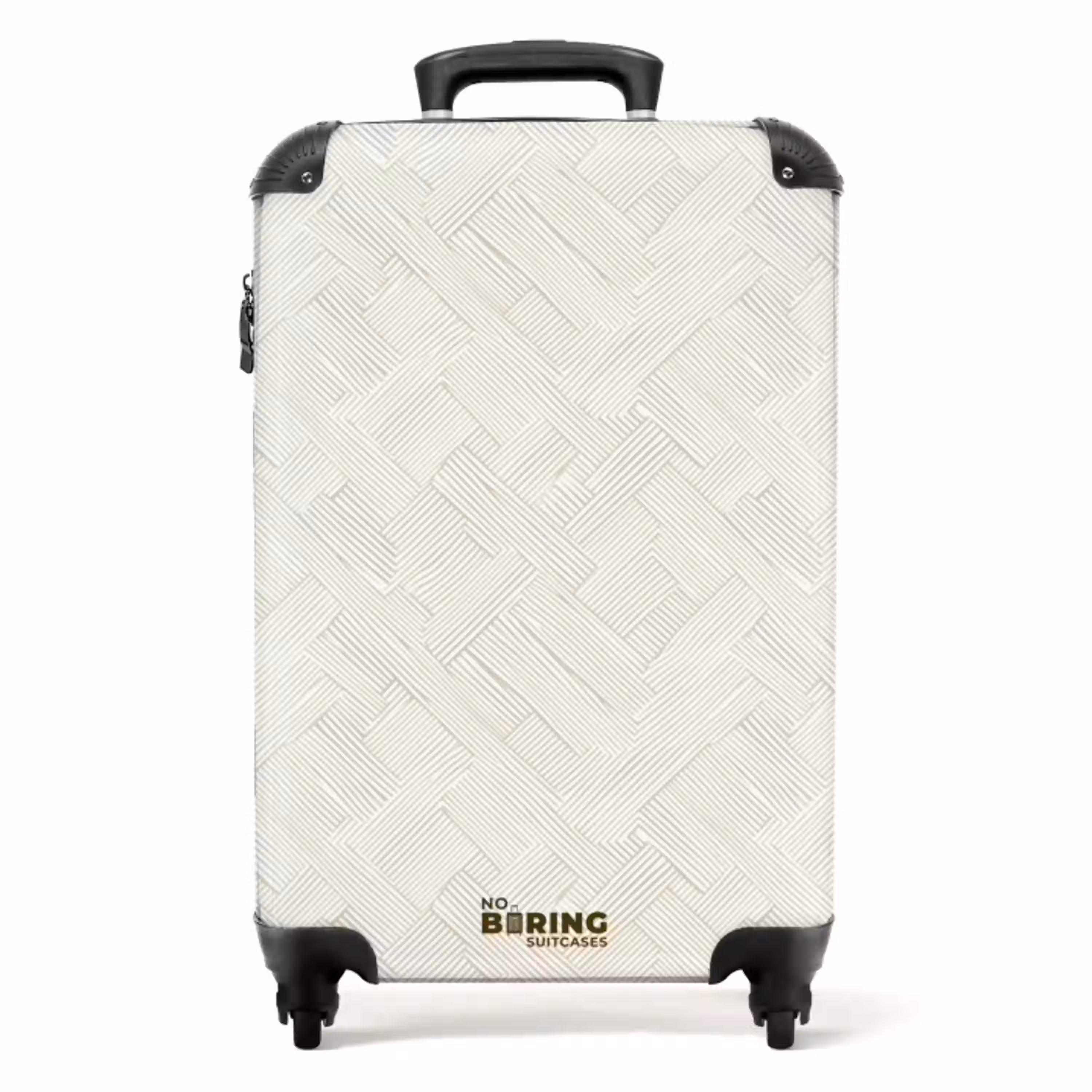 Textuur - Abstract - Beige NBS - Handbagage koffer - Volwassenen Unisex middel -productfoto_recht