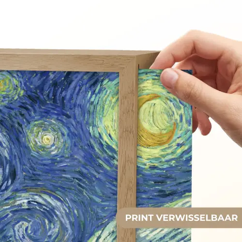 Sterrennacht - Schilderij - Oude meesters - Vincent van Gogh Light Box met batterij (Wandlamp) middel -USP_websiteprintNL