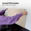 Japandi - Beige - Modern Inductie beschemer met haakjes klein -ky-ophangen-nl
