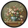 Vaas - Pastel - Kleuren - Bloemen Fotolijst rond zonder passe partout klein -3d