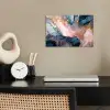Marmer - Roze - Blauw poster papier klein -sfeer1