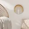 Minimalistisch - Boog - Lijnen - Beige Akoestische PET Vilt - Rond klein -sfeer4