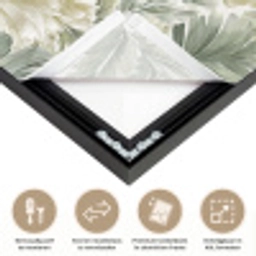 Bladeren - Botanisch - Groen Textielframe zwart klein 947 -USP_closeupNL