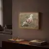 Duif - Bloemen - Natuur Light Box met batterij (Wandlamp) middel -sfeer1
