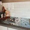 Anker - Hout - Schelpen - Zand Inductie beschermer vinyl 3mm klein -sfeer3