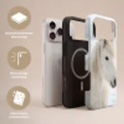 Paard - Kop - Winter - Dieren - Wit Toughcase MagSafe Apple iPhone 17 Pro Max klein -USP_Lagen_NL