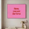 Moeder - Boodschap -Roze Textielframe zwart klein -sfeer2