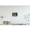 Wasbeer - Cute - Pasta - Tafelkleed - Zwart - Wit textielposter latten blank klein -kinderkamer