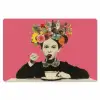 Meisje - Kopje - Bloemen - Roze Placemat vinyl groot -zzsfeer1_Kitchenyeah-website