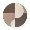 Raster - Halve cirkels - Contrast Wandcirkel aluminium klein -3d