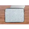 Zebra - Motief - Blauw - Wit laptophoes neopreen klein 279 -tafel