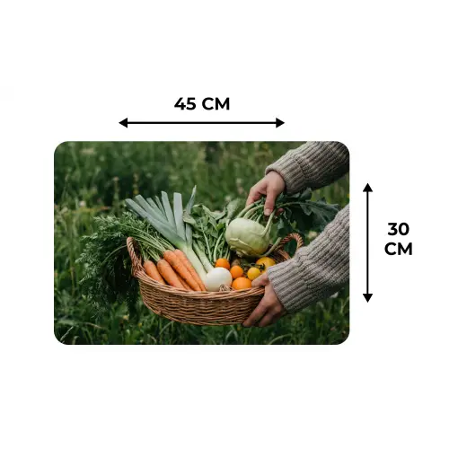 Veld - Groenten - Biologisch - Oogst Placemat vinyl groot -specs