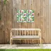Inductie beschermer - Bladeren - Flamingo - Jungle - Inductiemat Tuinposter op houten frame 2 cm dik klein -sfeer4