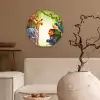 Jungle - Jongens - Meiden - Baby - Olifant - Leeuw - Giraf Wandcirkel kunststof plaat 5mm dik klein -sfeer1