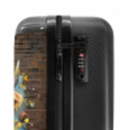 Graffiti schotse hooglander met bloemen NBS - Handbagage koffer - Unisex middel -slot
