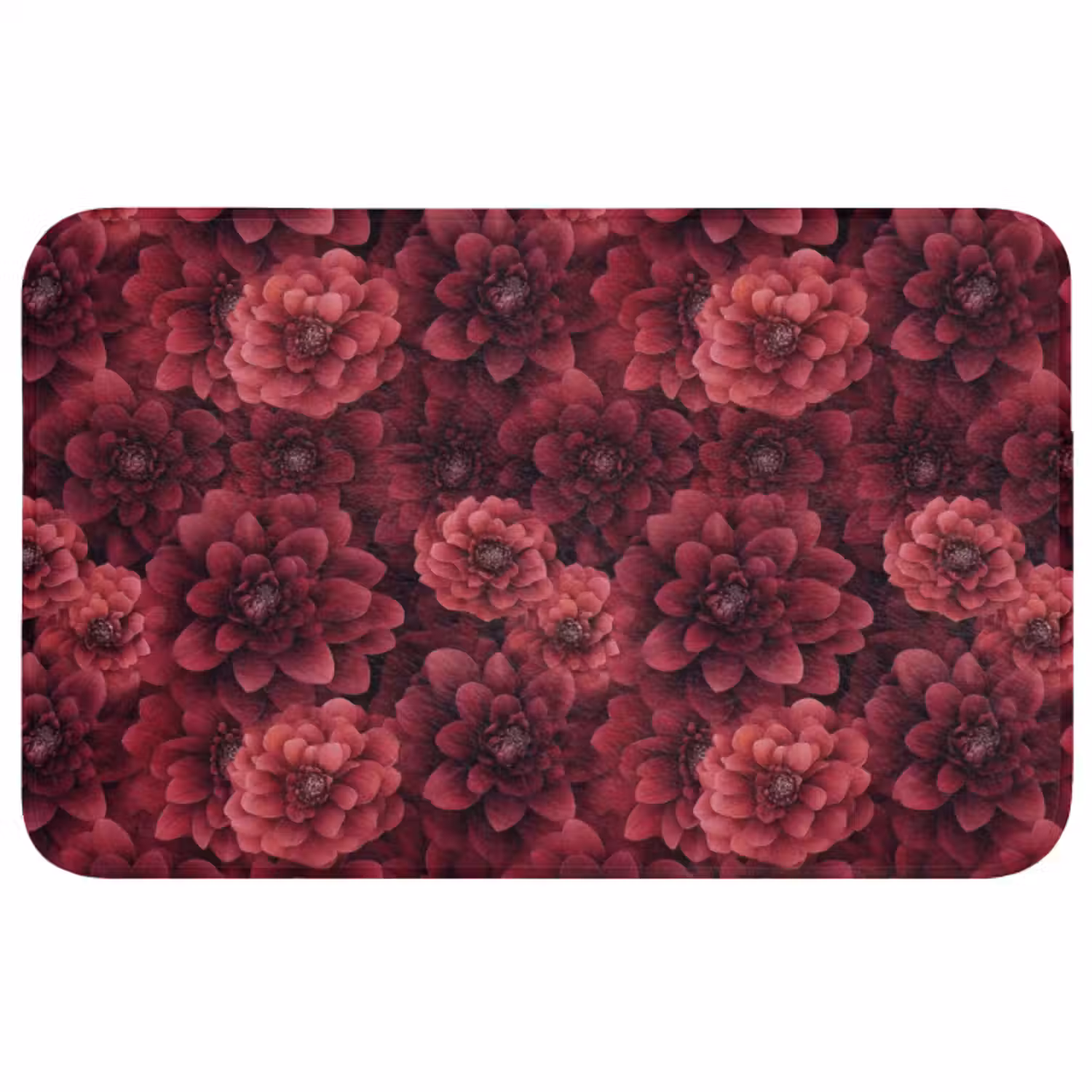 Wc Mat - Dahlias - Bloemen - Rood