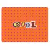 Cool - Stippen - Oranje muismat rubber klein -3d