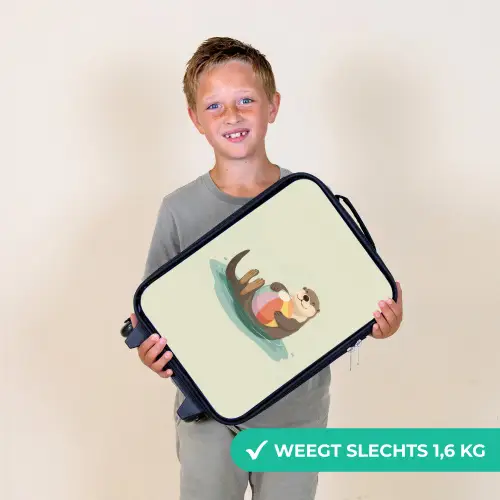 Otter - Strandbal - Kleurrijk Kinderkoffer - Zwart klein -sfeer4_NL