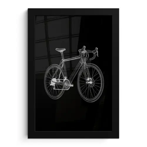 Lijnen - Illustratie - Wit fotolijst zwart zonder passe partout klein -3d