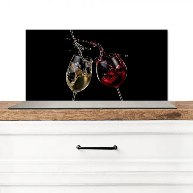 Toost op Contrast Spatscherm Aluminium klein -3d_zonderpan