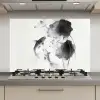 Lotusbloemen - Vissen - Bladeren - Zwart keuken achterwand spatscherm klein -3d_website
