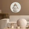 Konijn - Muts - Oren - Beige Akoestische PET Vilt - Rond klein -sfeer1
