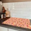 Retro - Disco - Bloemen - Multi Inductie beschermer vinyl 3mm klein 276 -sfeer3
