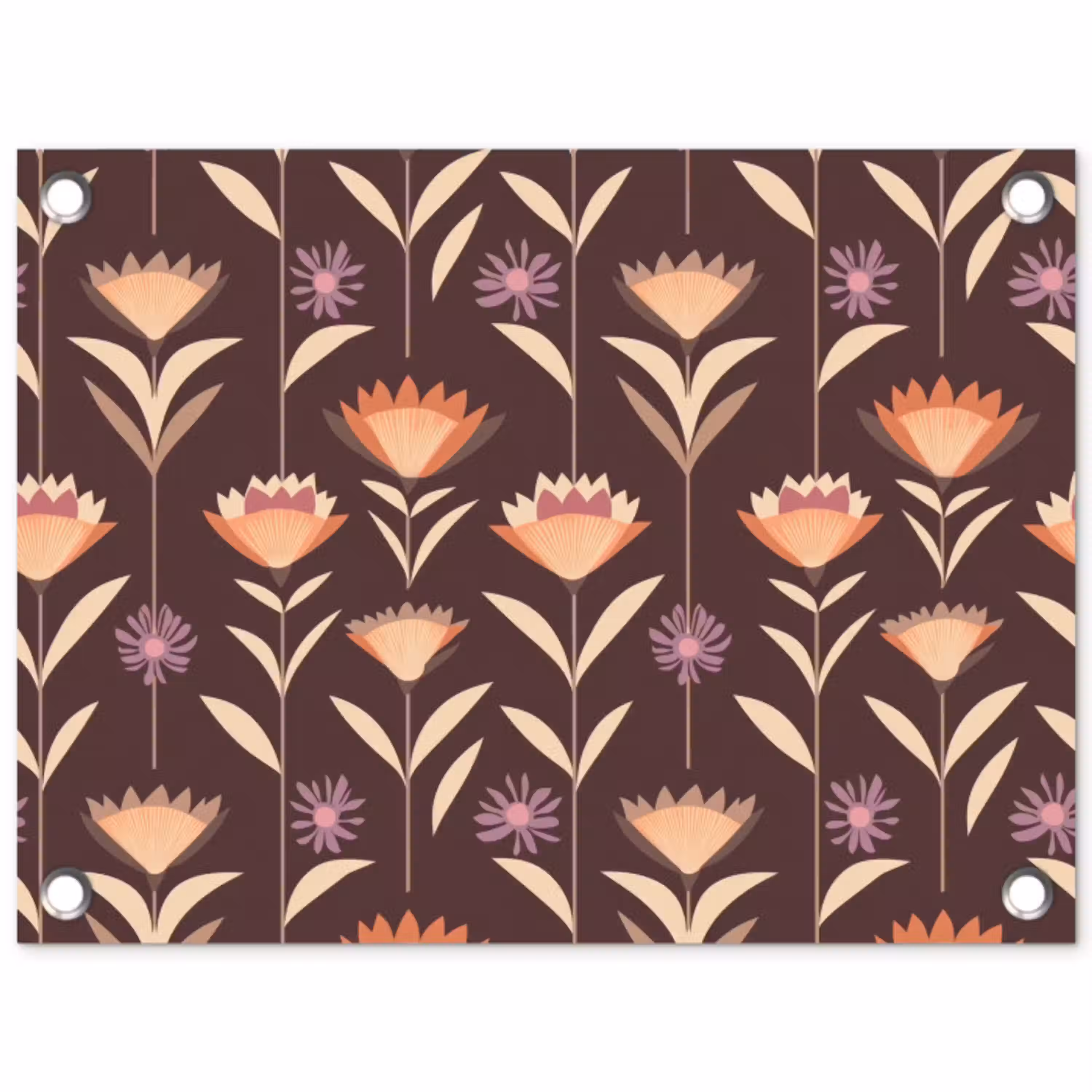 Elegant - Retro - Bruin tuinposter los doek klein 239 -3d