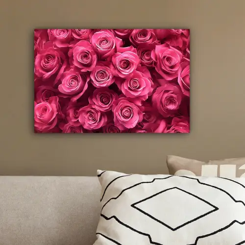 Rozen - Pink - Bloem canvas 2cm klein -sfeer3
