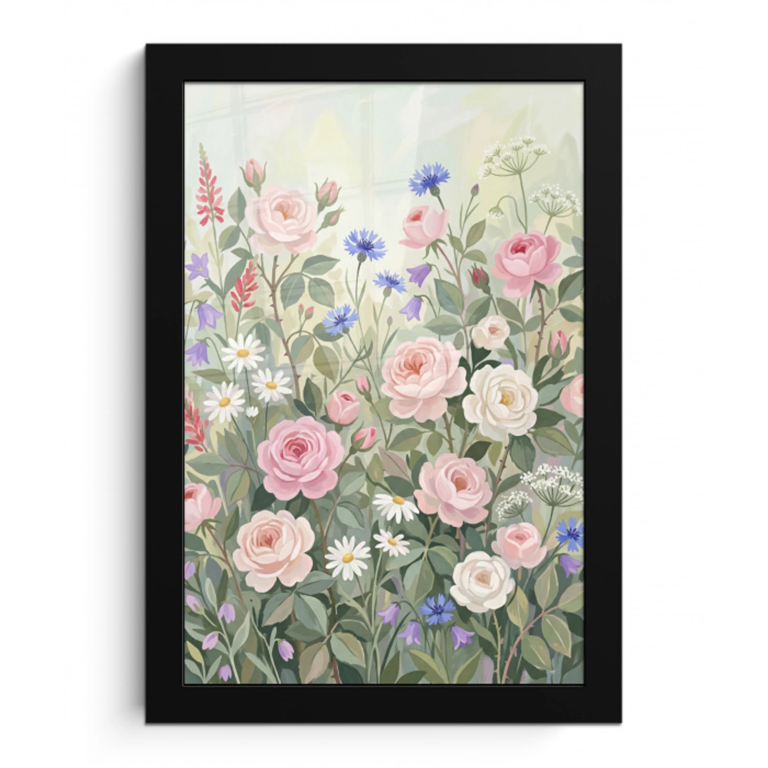 Bloemen - Tuin - Natuur - Kleurrijk fotolijst zwart zonder passe partout klein -3d