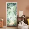Dino - Jungle - Dinosaurus - Groen deurposter klein -sfeer1